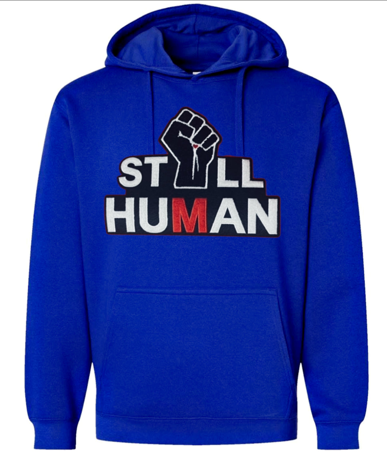 Royal Blue CHENILLE I’m Still Human Hoodie